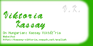 viktoria kassay business card